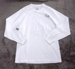 ザノースフェイス　ロンT　ロングTシャツ　長袖Tシャツ　ホワイト　ワンポイント