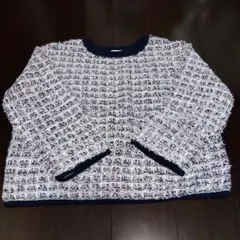 OPAQUE.CLIP チェック柄ニットセーター 40/L（大きめ）