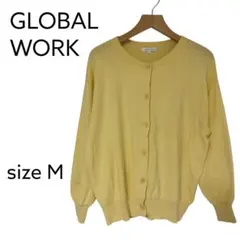 美品✨ GLOBAL WORK カーディガン 黄色 M パステルカラー