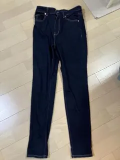 お値下げ♪GU レディーススキニーデニム ダークブルー