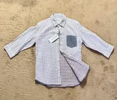 SHOP TK 七分袖ダブルガーゼ生地シャツ ポケット付きＭ新品タグ付き