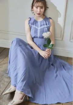 Herlipto Back Lace-Up Cotton Long Dress