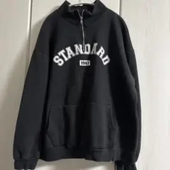 ブラック ジップアップ トレーナー 1987