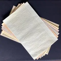 写経用紙 50枚以上まとめ売り 罫線入り 金罫 線和紙 ミックス 書道 写経練習