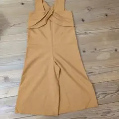 GU オレンジ ノースリーブオーバーオール