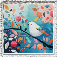 アート写真　北欧　小鳥　スカンジナビア　インテリア　小物　雑貨　イラスト　置物