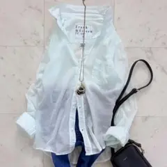 美品✨フランク&アイリーン　バリー　コットンボイル　薄手　ミントグリーン