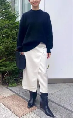 スリットスカート サテン