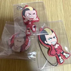 ハイキュー‼︎ 山本猛虎　缶バッジ　ラバーストラップ　3個セット　ラバーチャーム