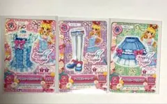 アイカツカード　星宮いちご　アイスブルーフリルコーデセット