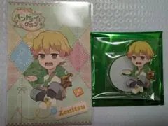 鬼滅の刃　ハンドメイド　ポストカード　アクスタスタンド　我妻善逸