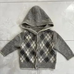 【美品】COMME CA DU MODEフード付きカーディガン 80
