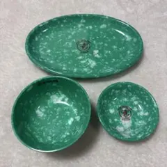 カルディ限定販売　韓国レトロ皿セット　目立った汚れなしのサムネイル