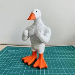 ガチョウ　アヒル　ペン/歯ブラシ置き　マッスルダック　オブジェ