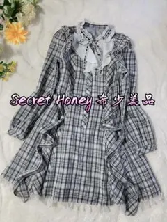 美品Secret Honey シークレットハニーボウタイベルトワンピースレース