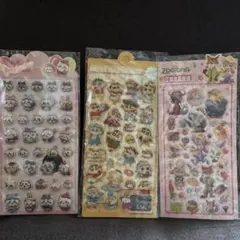 シール3枚set ちぃかわ ズートピア クレヨンしんちゃん