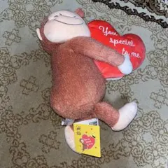 おさるのジョージ LLぬいぐるみ ビッグハート85th 赤