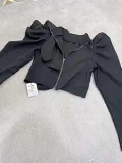 【GAL】フリル付き黒クロップドジャケット M
