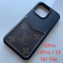 極美品✨ルイヴィトン　iPhone13Proスマホケース　モノグラム背面ポケットのサムネイル