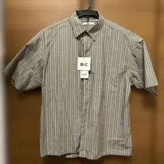 ブロードオーバーサイズシャツ　半袖　S ブラウン　ユニクロ　新品