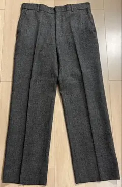 90s ヴィンテージスラックス グレー　黒　灰色　ワイドパンツ　古着　Y2K