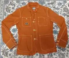 【希少】DIESEL ワークジャケット オレンジ S M 裏地チェック