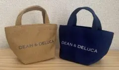 【DEAN&DELUCA】【2種セット】ミニトート カフェオレ ラピスブルー