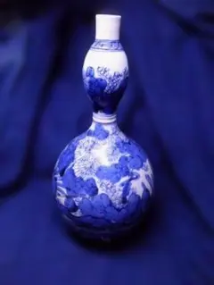 藤井朱明 飾り壺 花器 日展人気作家 朝樹海図花瓶 有田焼 人間国宝