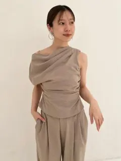 美品 SNIDEL スナイデル新作セットアップ チェック ブラウン M