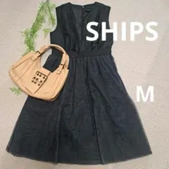 SHIPS シップス ノースリーブ ワンピース M
