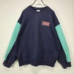 VANS　スウェット　トレーナー　S　ロゴ　人気　カラー　古着コーデ