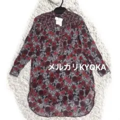 HYSTERICS ヒステリックス 花柄 赤 グレー ワンピース 膝丈 freeのサムネイル