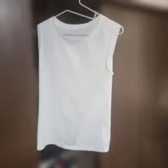 ホワイト ノースリーブ TシャツLサイズ