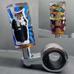 水中花 ハンドルスピンナー 和柄 デコトラ 旧車 ワンオフ 桜 鯉 花札
