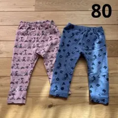 UNIQLO ユニクロ レギンス スヌーピー ミッキー 2点セット 80