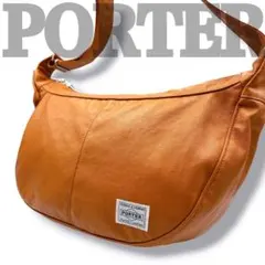 ✨美品✨【PORTER】フリースタイル ショルダーバッグ ハーフムーン キャメル