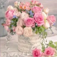 【ラスト1点】大人気 ダイヤモンドアート アートキット ピンク薔薇 花瓶