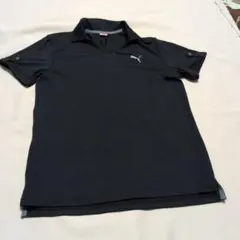 Puma ブラック ポロシャツ Vネック