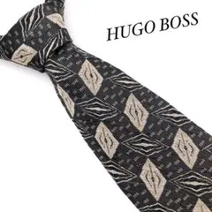 HUGO BOSS ヒューゴボス 美品 ネクタイ 高級シルク イタリア 光沢