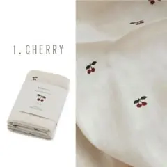 konges slojd オーガニックモスリンおくるみチェリー柄 65x65cm