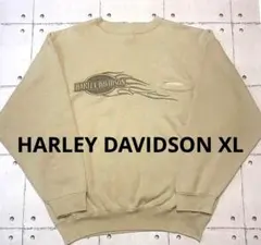 【希少カラー・00s】ハーレーダビッドソン スウェット クリーム/ベージュ XL