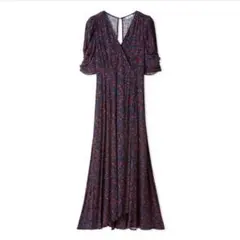 フレイアイディ ヴィスコースフラワーカシュクールワンピース　NVY ネイビー