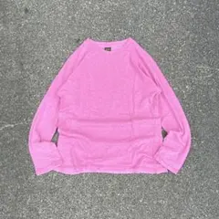 00s archive OLD UNIQLO ロンT ピンク 短丈 y2k L