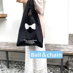 【値下げ】ボール＆チェーン　エコバッグ　SUPERTHANKS ブラック