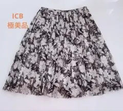 ICB 人気　花柄 プリーツフレアスカートのサムネイル