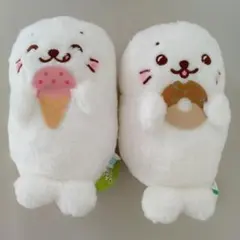 しろたん ＆ らっこいぬ　ふわっとごろん　ぬいぐるみ　アイス　ドーナツのサムネイル