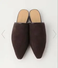 <Steven Alan>スエード パンチング ミュール ダークブラウン 36のサムネイル