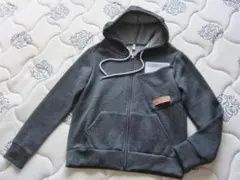 新品同様AIYA パーカーアウター L 黒トレーナー フード付 暖か 内側ボア