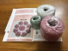 フェリシモ　レース編みで咲かせる立体お花ドイリー レース編みキット　デイジー