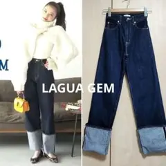 せいらちゃん着用　ラグアジェム　インスタグラム　デニム　ロールアップ　２２インチのサムネイル